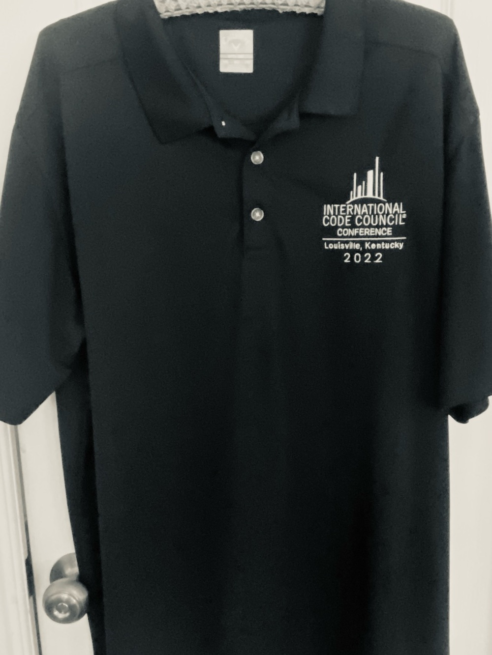Callaway Black Polo with White Embroidered Logo